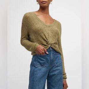 Veronica Beard
Soren Pointelle Front Twist Sweater